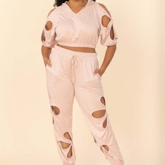 Hoodie Flower Cut-Out Set - Picture 7 of 11